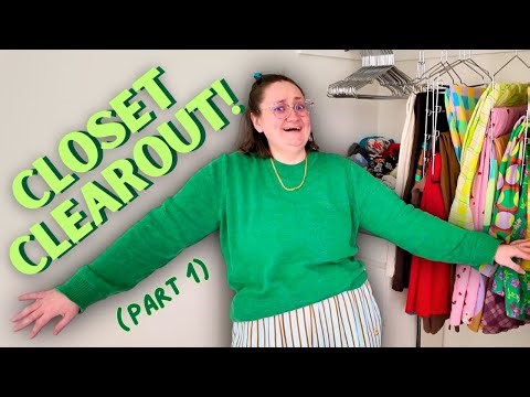 Massive closet declutter and wardrobe try on!