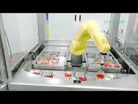 Syntegon Pack 102 Horizontal Flow Wrapper - Packaging with 3 Fanuc Robots | www.ProPac.com