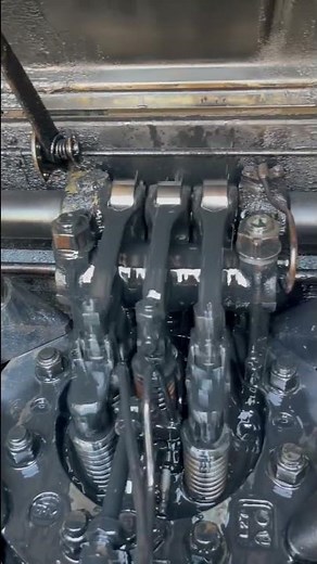 Inside Look At A Locomotive EMD 16-645 Engine While Running.