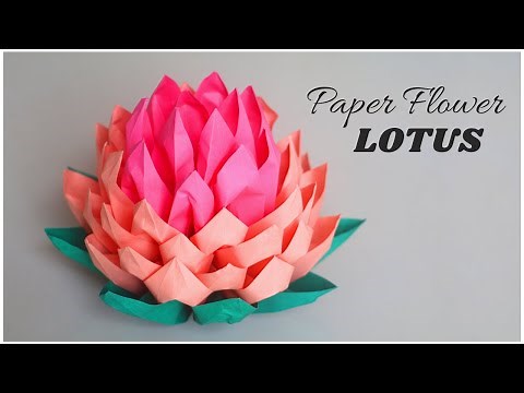 How To Make Lotus Paper Flowers | Easy Origami Lotus Flower Tutorial