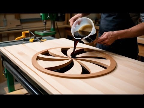 Unique Epoxy Resin Inlay Table - Amazing Woodworking Idea & Design