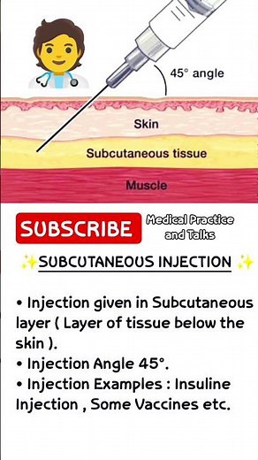 Subcutaneous Injection Technique#injection#doctors@MedicalPracticeandTalks