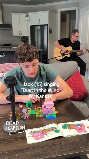 We have been at this social media posting for two months now and we are trying out our fourth mic. Mom started recording Jack with her iPhone. We got comments from people who have heard him in person that the iPhone videos she was posting weren’t a good representation of what he sounds like in person. So then we tried recording with the iPhone and the gig set up, his mic and Bose tower system. Then we got comments that we need better sound quality if we want our videos to do well on social media