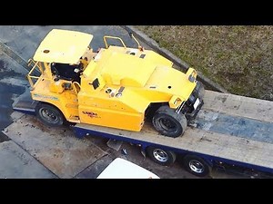 6/16UP ﾀｲﾔが滑って回送車に登れないﾀｲﾔﾛｰﾗ！最後はｱｸｾﾙ全開で登りきる！上手い！