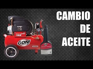 Changing the oil on a lubricated compressor