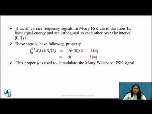 M-ary Wideband Frequency Shift Keying (FSK) Scheme