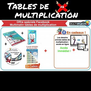 4.4K reactions · 5.7K shares | Solution de mémorisation innovante des tables de multiplication. Votre enfant retiendra ses tables en 15 jours tout en s'amusant ! | Multimalin | Facebook
