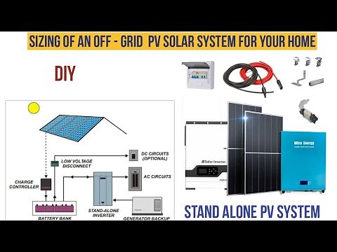 How to design a stand-alone / off-Grid PV Solar System for your home DIY
