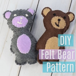 DIY Felt Bear Pattern for Kids