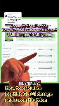How to calculate Peptide Reconstitution and Dosing