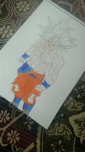 goku mui complete drawing 🥵 🔥 #goku