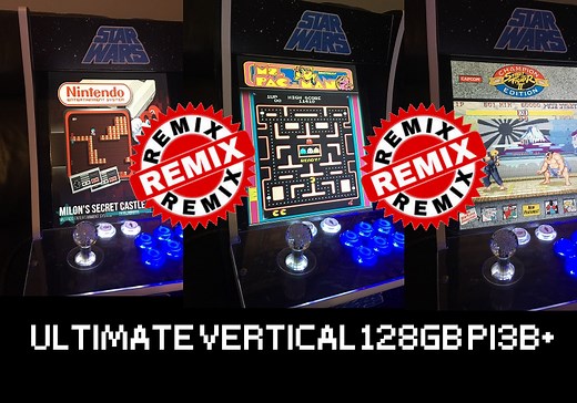 Vertical Raspberry Pi 3b  Retropie Image – 128gb Ultimate 2EC Remix from RetroNutt