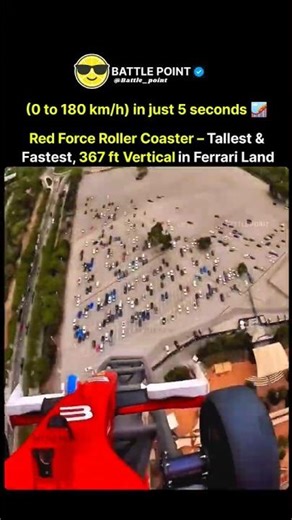 Red Force Roller Coaster – 367 ft Tallest & Fastest in Europe | Ferrari Land