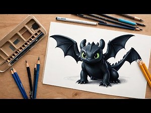 How to Draw Toothless from How to Train Your Dragon