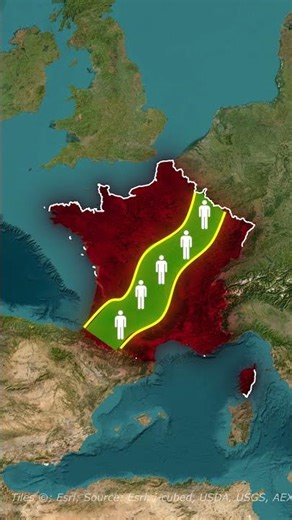 Why 30% of France Is Almost Completely Empty 🇫🇷🤯 #geography #map