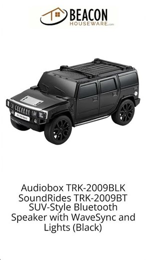 AudioboX TRK-2009BLK SoundRides TRK-2009BT SUV-Style Bluetooth Speaker with WaveSync and Lights (...