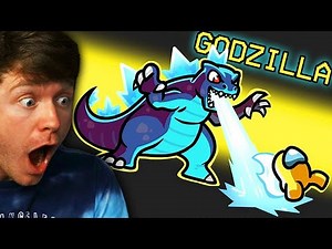 Reacting to GODZILLA in AMONG US