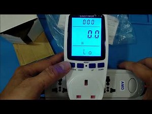 Plug Socket Digital Wattmeter Power Consumption Watt Energy Meter KWh AC 230V - Unboxing & Testing