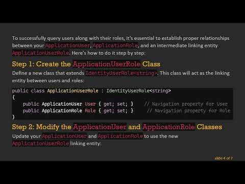 How to Properly Query EF Core Identity Roles in .NET Core 3.1