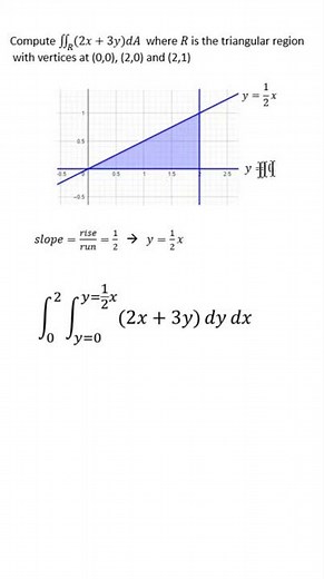 Double integral on a triangular region in under one minute