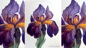How To Paint An Iris Flower In Watercolor Tutorial - Doodlewash®