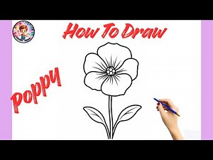 How to draw poppy flower I poppy for Remembrance Day