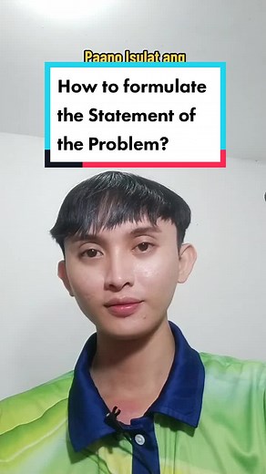 How to Formulate the Statement of the Problem in Research