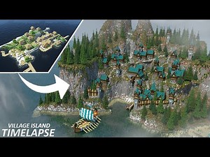 (20 Hours Minecraft Timelapse) Village Island