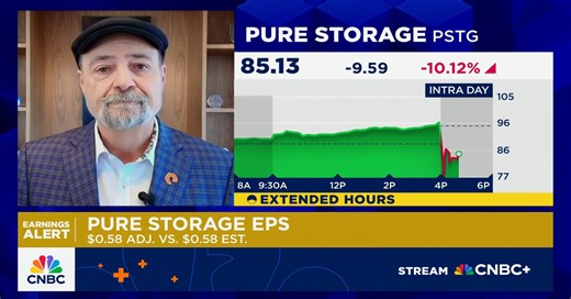 Pure Storage CEO talks quarterly results as stock slides on subscription revenue miss