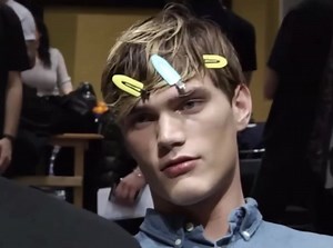 ㅤ (@vdnovich) - Stylish Male Models at Versace FW 2014 Backstage - Milan Fashion Week