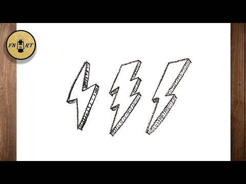 How to draw a lightning bolt step by step easy