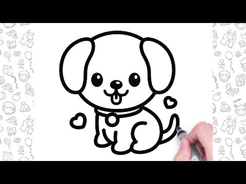 🐕How to Draw a Puppy Easy Step by Step | Animal Drawings For Children💕