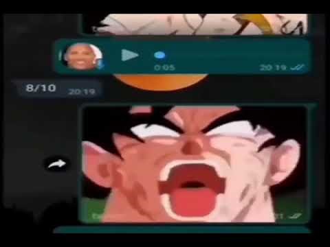goku screaming text meme