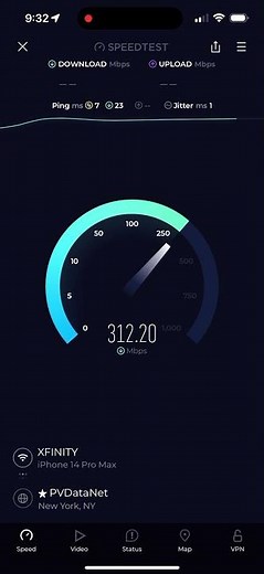 Comcast Xfinity speed test