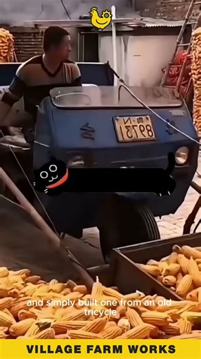 He Built a DIY Loader 🤯 Out of a Tricycle! #FarmHack