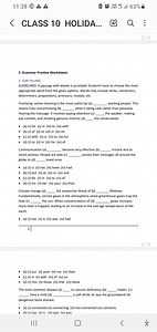 Grammar Practice Worksheets: Gap FillingGUIDELINES: A passage... | Filo