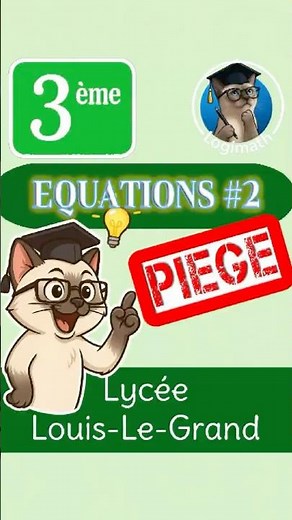🔥 ÉQUATIONS #2 — Niveau 3e/2nde | Correction rapide ✏️📘#maths #equation