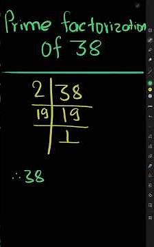 prime factors of 38 l Prime factorization of 38