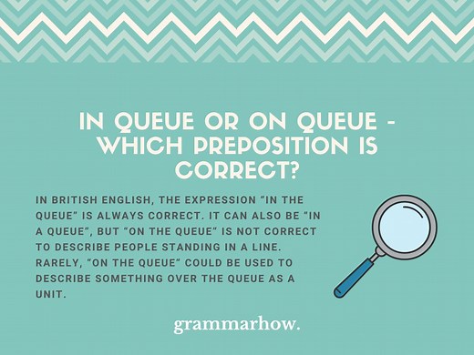In Queue or On Queue - Which Preposition Is Correct?