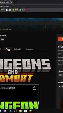COMO OBTER O MOD DUNGEONS AND COMBAT PARA MINECRAFT