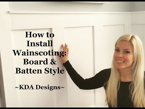 DIY How to Install Wainscoting - KDA Designs