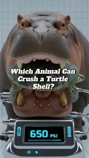 Which Animal Can Crush a Turtle Shell?Bite Force Test Comparison #animalfacts #wildlife #3danimation