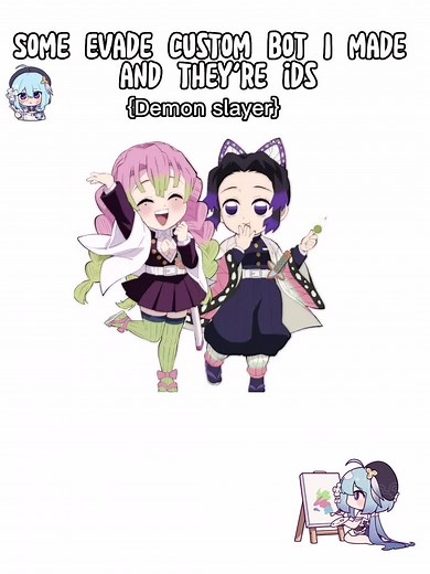 Shinobu and mitsuri evade bot ids #demon #demonslayer #shinobu #mitsuri #evade #roblox
