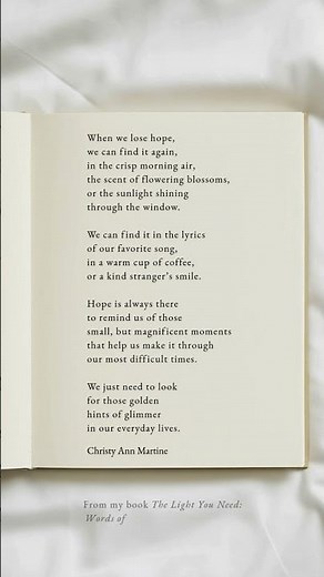 Finding Hope in Everyday Moments | Inspiring Poem by Christy Ann Martine 🌸☀️