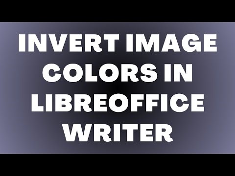 How to Invert Image Colors in LibreOffice Writer