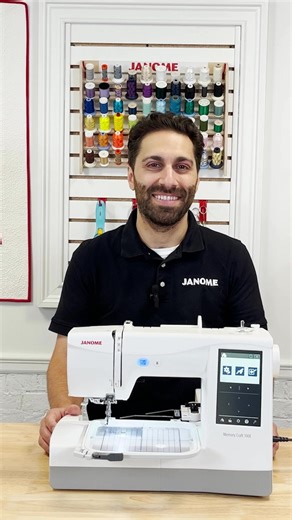 31 reactions | The Janome Memory Craft 100E: engineered for effortless embroidery. 淋 Whether you're new to the art or a seasoned pro, this machine makes creativity simple and fun. Enjoy 274 built-in designs, a vibrant color screen, and features like an automatic thread cutter for seamless projects. Get ready to bring your ideas to life! Click Shop Now to find your local Janome dealer. | Janome Sewing Machines | Facebook