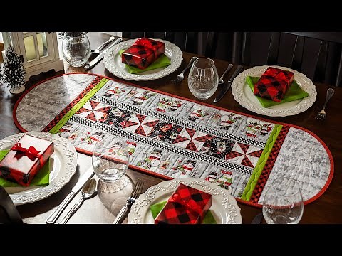 How to Make a Table Runner Using a Border Stripe + Free Pattern | a Shabby Fabrics Quilting Tutorial