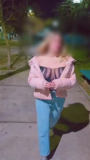 Dared to wear transparent clothes on the street, with tit flash to make it spicier