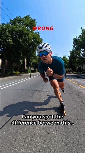 Inline speed skating technique, can you spot the difference?