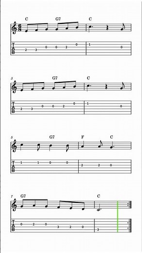 How to play Hickory Dickory Dock on Guitar - Easy Beginner Solo!